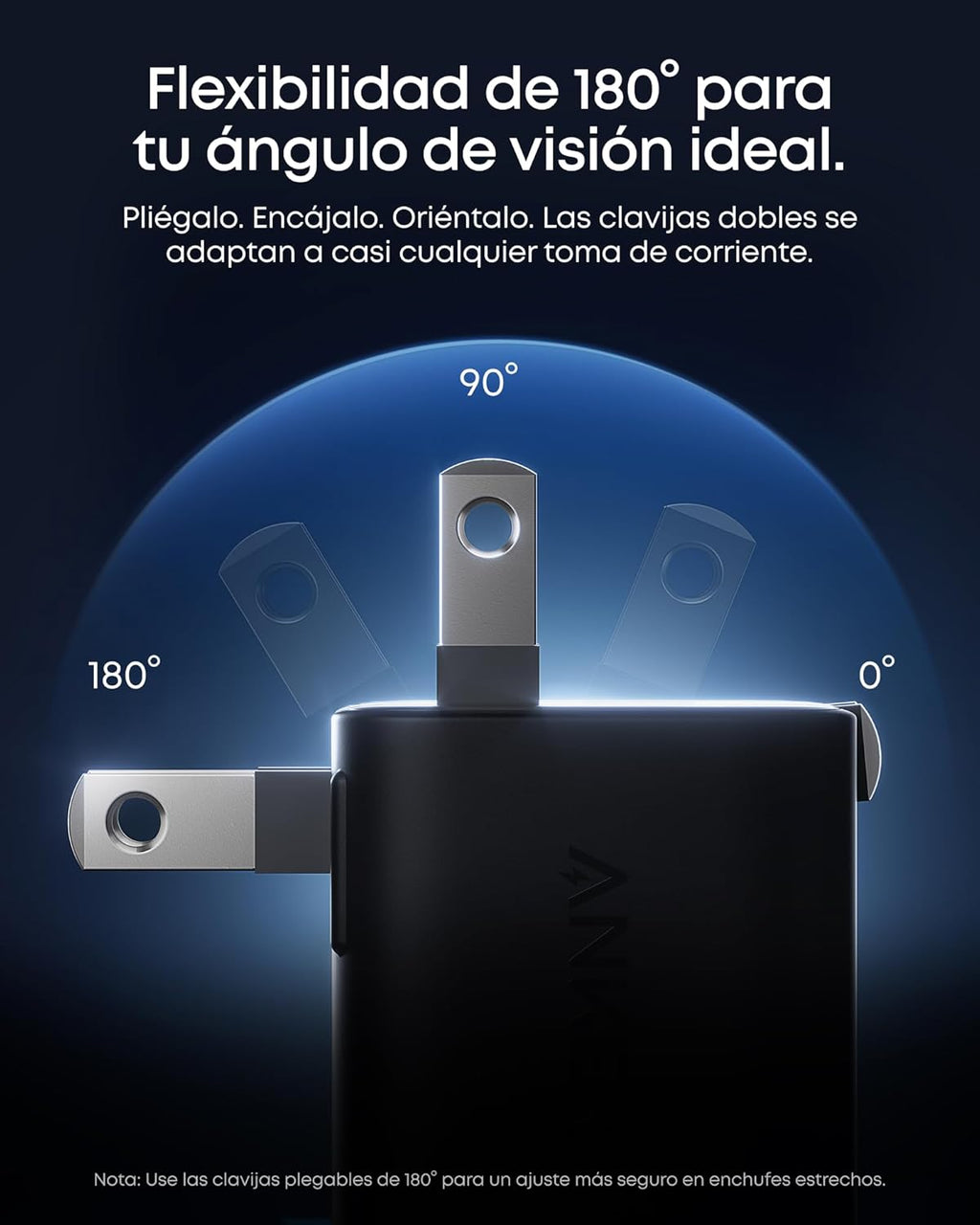 Anker Smart Display Charger, Anker Nano USB C Charger Block, 45W Max GaN Phone Charger,180° Foldable Plug,Smart Recognition,Built-in Care Mode,for iPhone17/16/15(Non-Battery,One USB-C Port,No Cable)