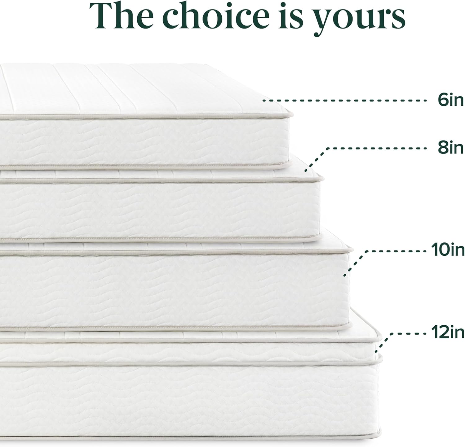 Zinus 6 Inch Foam and Spring Hybrid Mattress [New Version], Twin, Medium Firmness, Durable Support, Certified Safe Foams & Fabric, Mattress in A Box, White