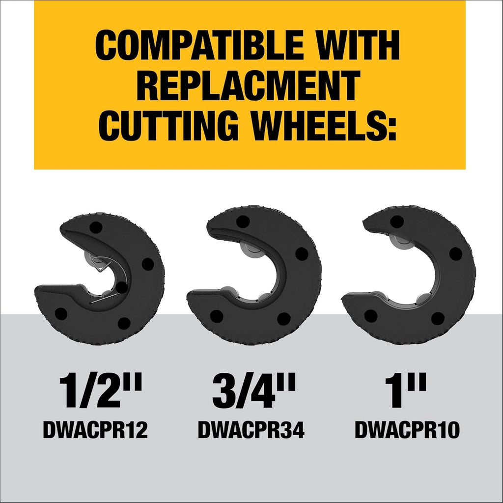 DEWALT Impact Connect Copper Cutter Wheel, Tube Cutter Wheel, 1/2 inch (DWACPR12)