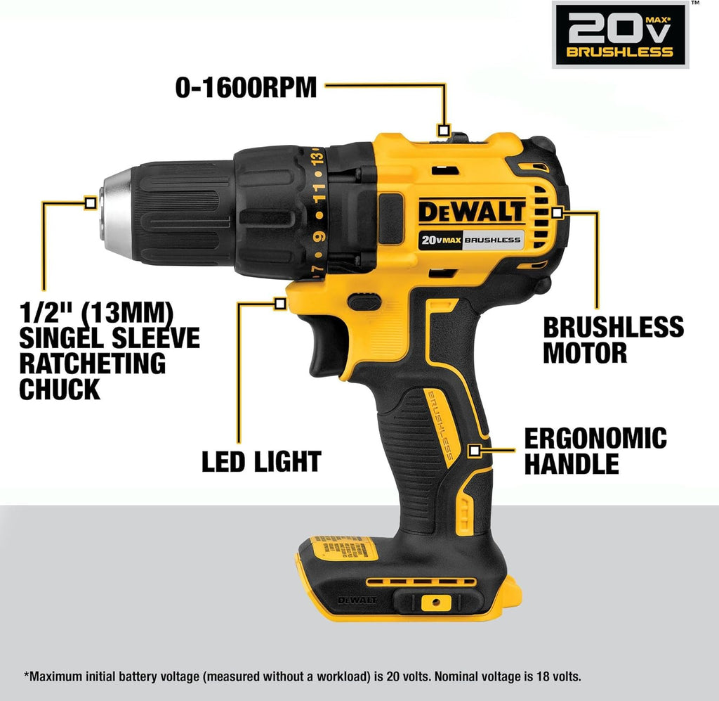 DEWALT 20V MAX Cordless Drill Driver and Circular Saw Combo Kit with 2 x 2 Ah Batteries and Charger, Contractor Bag (DCK252D2)