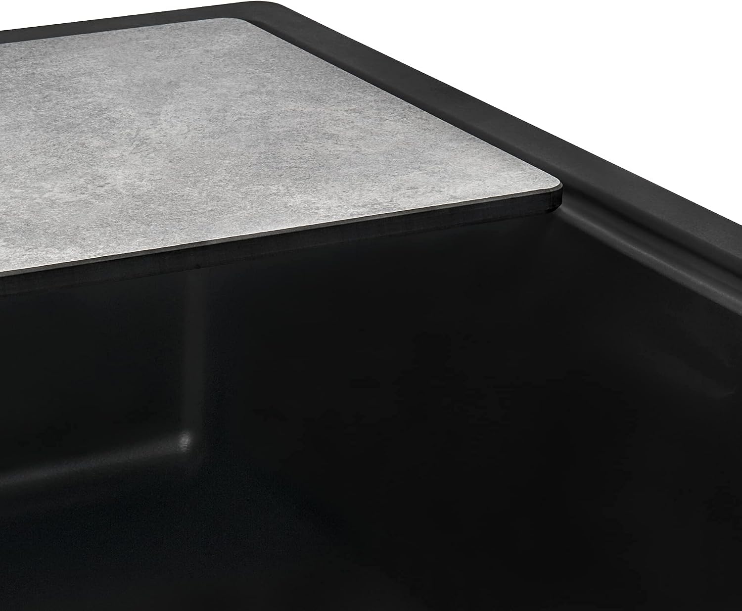 Ruvati 33-inch Granite Composite Quartz Workstation Matte Black Drop-in Topmount Kitchen Sink - RVG1302BK