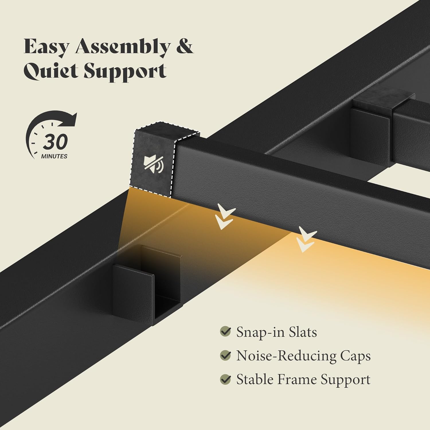AMERLIFE Queen Size Bed Frame with Storage Headboard & Charging Station, Industrial Metal Platform Bed with Large Under-Bed Storage, Heavy Duty Slats, No Box Spring Needed, Dark Brown