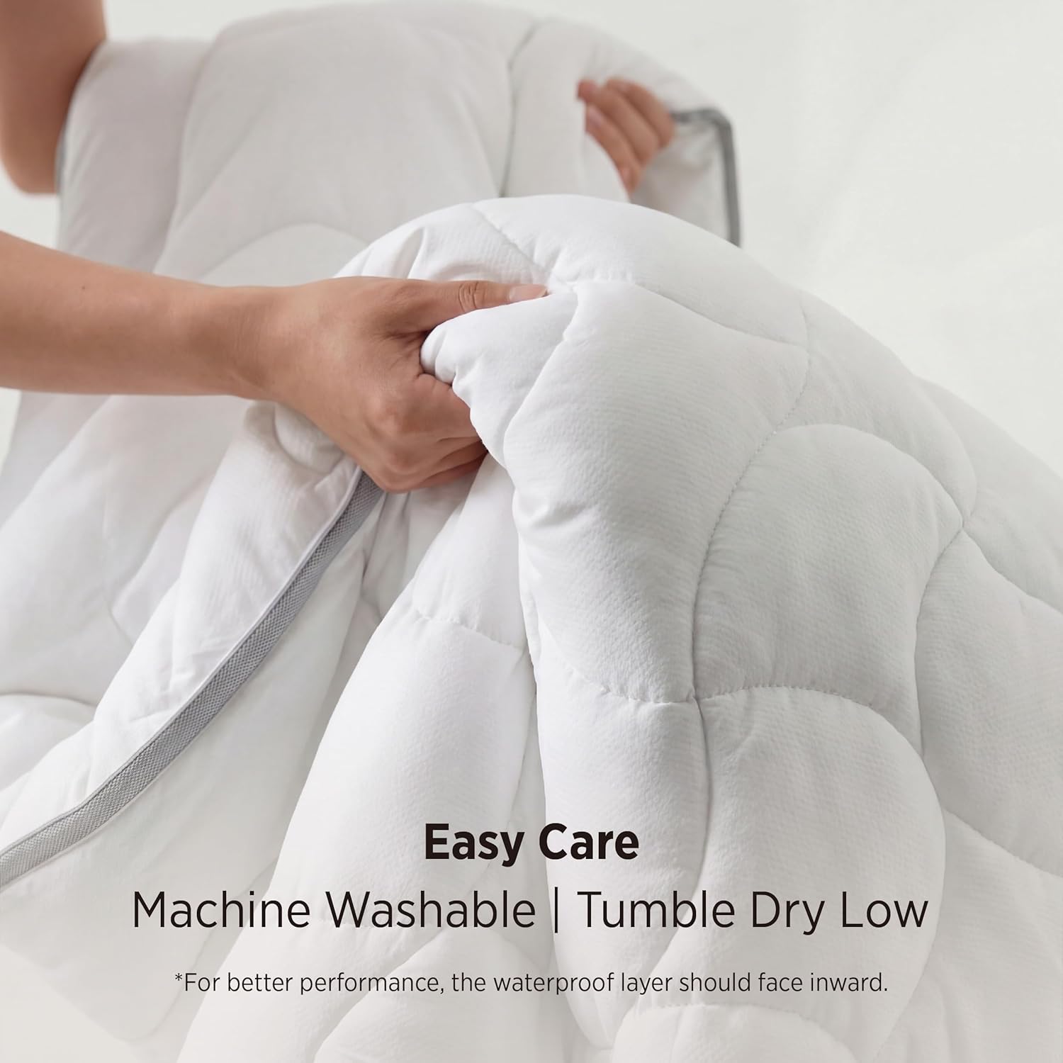 Bedsure Pillow Top Mattress Topper Queen-Waterproof Mattress Protector with 8-21 Inches Deep Pocket, 800 GSM Extra Thick Mattress Topper Queen Size Bed, Soft Cover Bed Topper for Home, Hotel - White