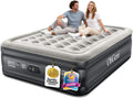 OhGeni Air Mattress Queen with Built in Pump, 18" Raised Inflatable Blow Up Mattress, Upgraded Surface Portable Bed for Home, Camping, Colchone Inflable, Ideal Sleep Solution for Guests