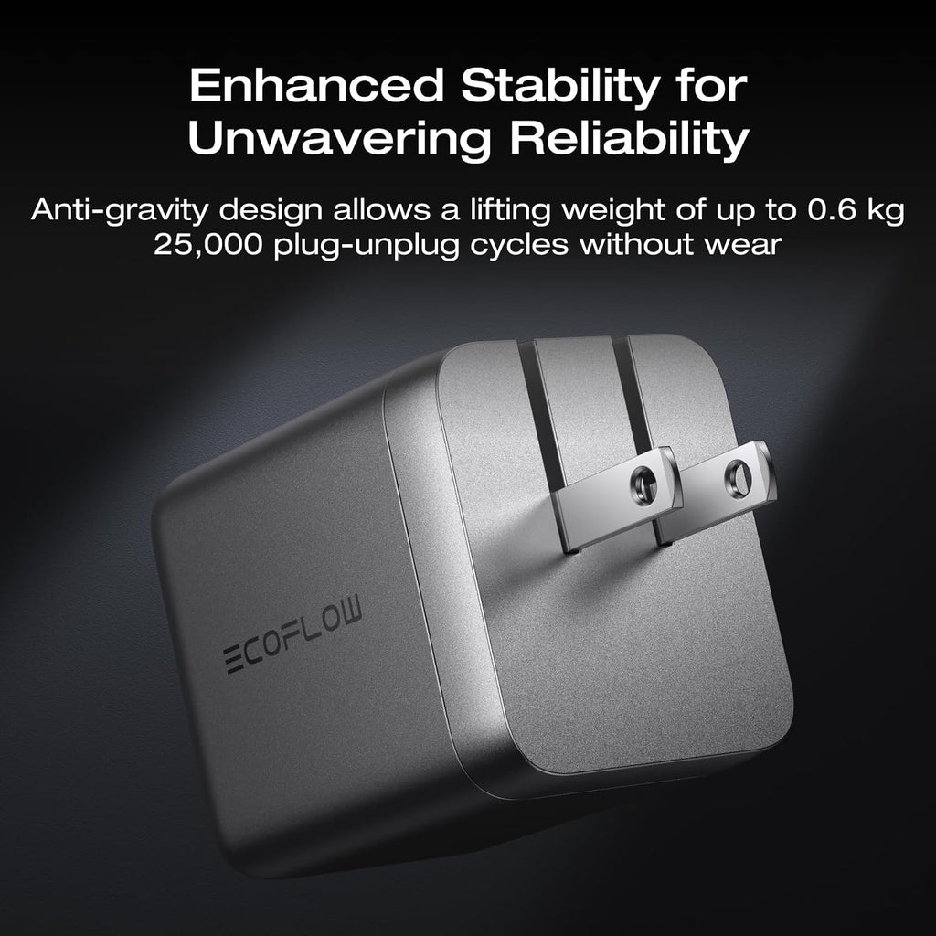 EF EcoFlow Rapid Pro Charger (100W, 3 Ports), 100W (Max) USB-C, 3 in 1 Multi-Device Charger