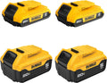 DEWALT 20V Max Battery, 4 Pack, Includes 2 x 5.0Ah Extended Runtime Batteries and 2 x 2.0Ah Compact Batteries (DCB235-4)