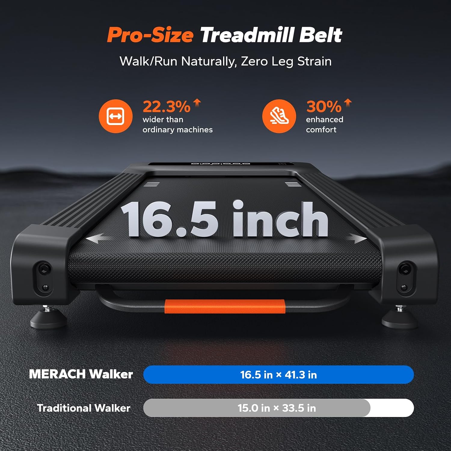 MERACH Walking Pad with Incline 12% Auto Treadmill for Home, 400lbs Capacity 3.5HP Super Quiet Brushless Walking Pads Under Desk, 16.5"x41.3" Mat Walk Pad with Remote & LED W50 Walking OAD