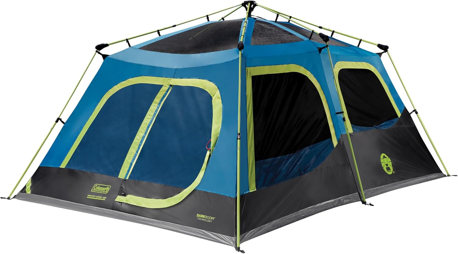 Coleman 4/6/8/10 Person Instant Camping Tent with 1-Minute Setup, Large Family Tent with Pre-Attached Poles, Air Vent, & Carry Bag, Sets Up in About 60 Seconds