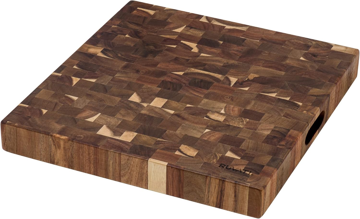 Ruvati 17 x 16 x 2 inch thick End-Grain Acacia Butcher Block Solid Wood Large Cutting Board - RVA2445ACA