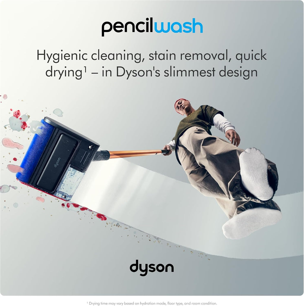 Dyson PencilWashᵀᴹ Cordless Wet Cleaner for Hard Floors - Ultra Slim and maneuverable, Cleans Wet and Dry Messes, 30 Minutes Run time