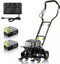 40V Cordless Cultivator Tiller for Gardening： Garden Tiller with 2 x 4.0Ah Batteries & Charger, Electric Tiller with 15 inch Tilling Width and 8 inch Depth for Raised Beds and Flower Gardens DEKOPRO
