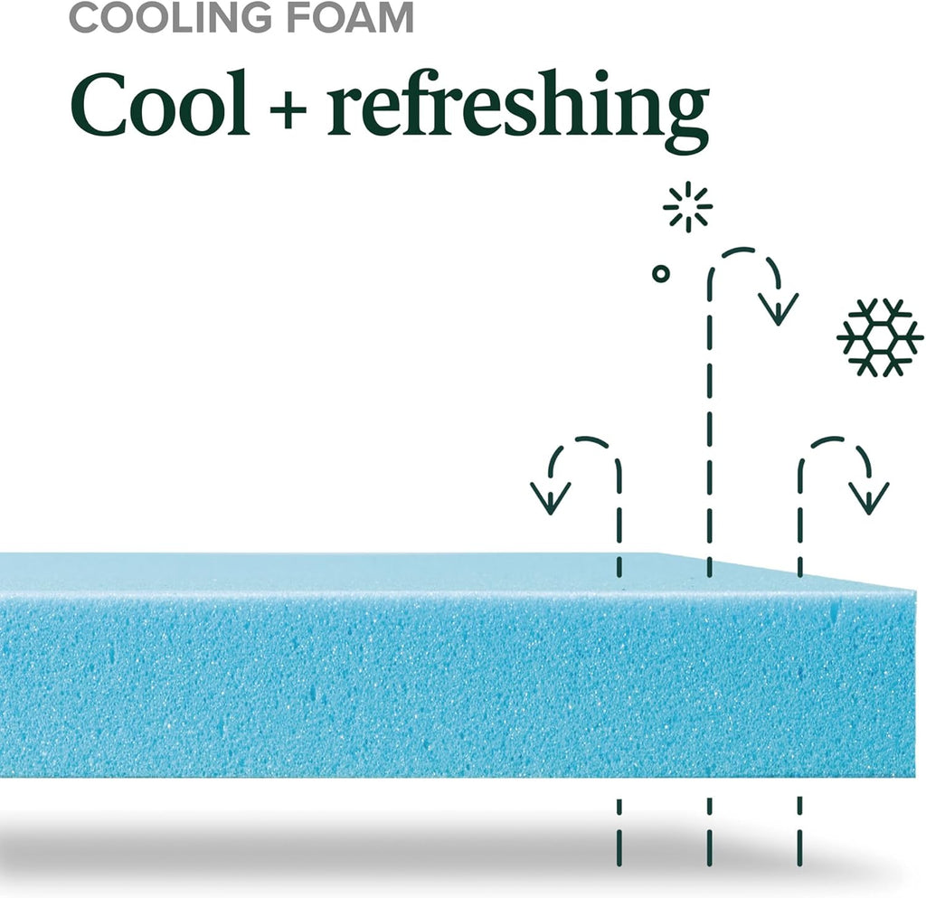 Zinus 12 Inch Green Tea Cooling Memory Foam Mattress [New Version], King, Fiberglass Free, Medium Firmness, Cooling Gel Foam, Certified Safe Foams & Fabric, Mattress in A Box