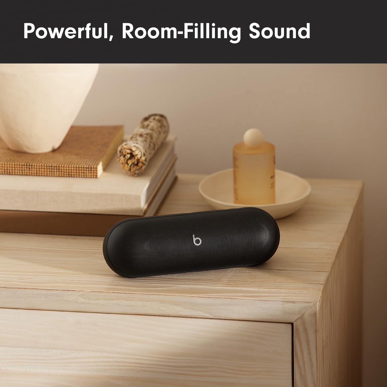 Beats Pill - Portable Bluetooth Speaker - Up to 24H Battery Life, Water Resistant, Bluetooth, Apple & Android Compatible, Seriously Loud Sound for Home, Outdoor and Travel - Matte Black