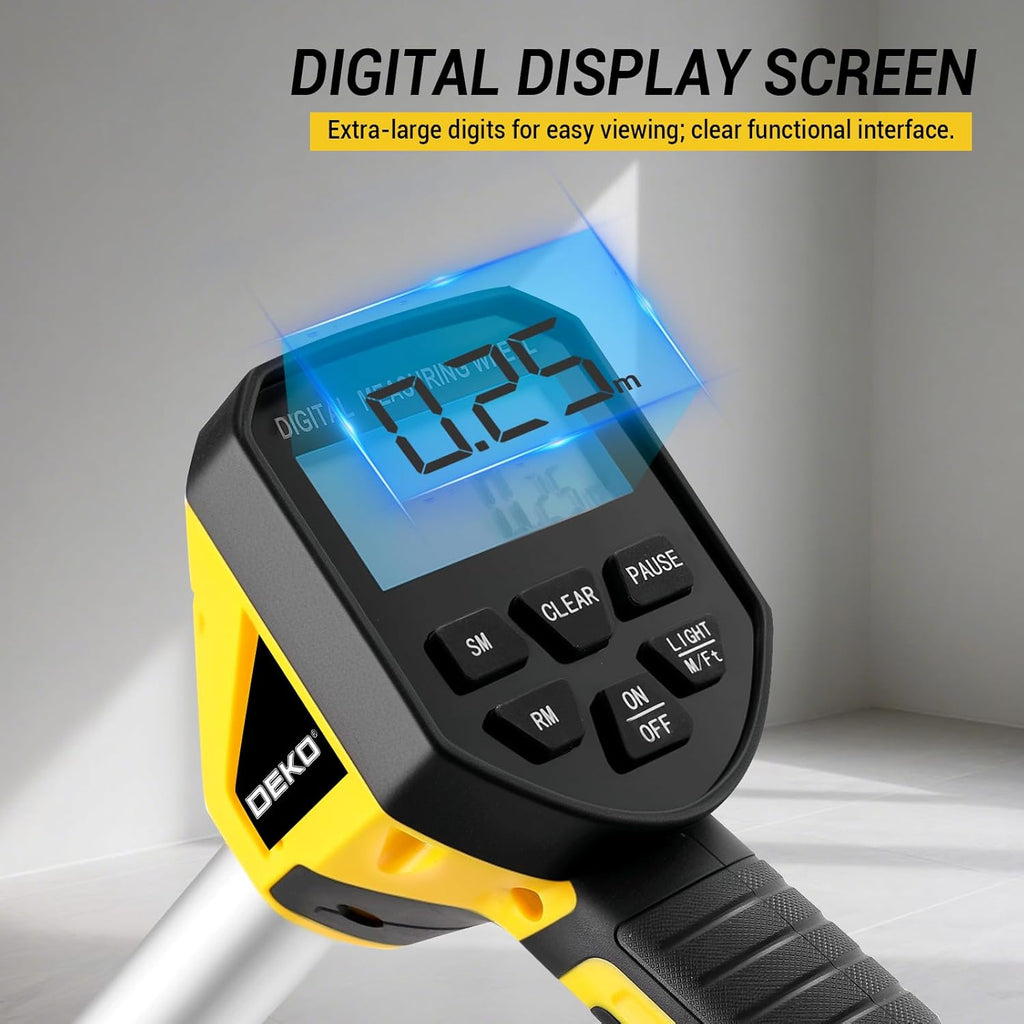 Measuring Wheel: DEKOPRO 6 Inch Digital Measuring Wheels, 4V Measure Wheel in Feet, 99,999Ft/ 99,999M Wheel Measurement Roller with Bag
