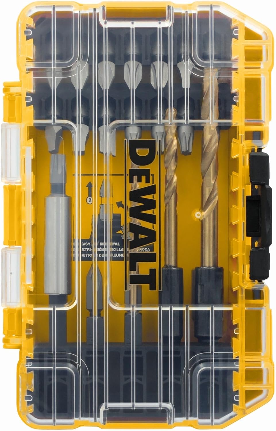 DEWALT Tough Grip 27 Pc Screwdriver Bit Set and Impact Drill Driver Bit Set, Extra Durable Heavy Duty Torsion Zone Technology (DWAF2504TG)
