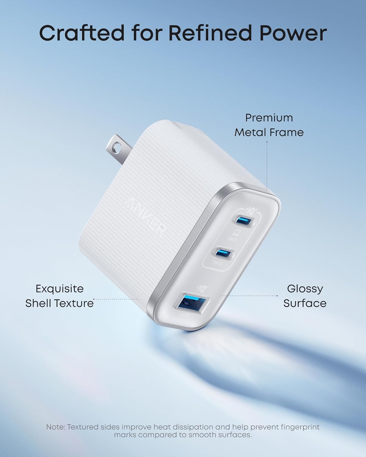 Anker Nano USB C Charger, Ultra-Fast 70W Output 3-Port Fast Charger USB C, Type C Charger Fast Charging, Compact and Stylish, for iPhone 17/16 Series, MacBook, iPad and More(Black, Cable Included)