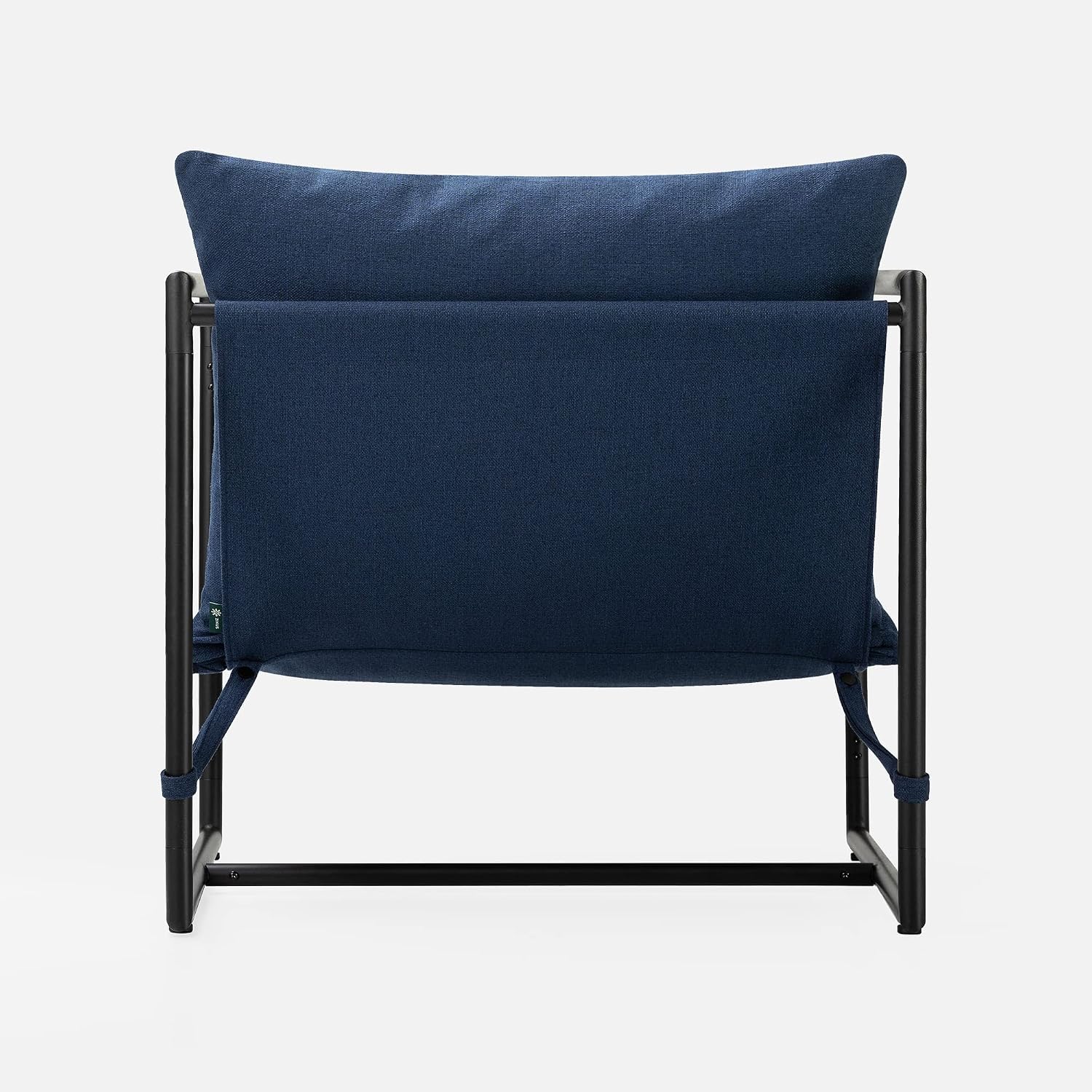 Zinus Aidan Sling Accent Chair, Metal Framed Armchair with Shredded Foam Cushioning, Navy