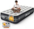 OhGeni Twin Air Mattress with Built in Pump, Family Choice Award Winner, 13" Camping Inflatable Blow up Bed with External Valve, Portable Foldable Airbed for Home & Outdoor, 300lbs