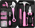 DEKOPRO 86PCS Pink Tool Set Household DIY Tool Kit for Women with Storage Toolbox, Small Compact Hand Tool Box Set for Home Use, DIY, Apartment, Office & Home Repair