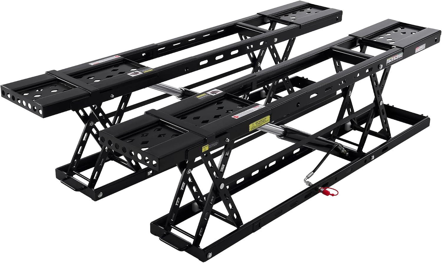 SPECRAFT 7000 LBS Portable Car Lift, Heavy-Duty Hydraulic Quick Jack with 25.4" Max Height, Multi-Safety Lock Bars & Wheels, Adjustable Scissor Lift for Cars, SUVs, Light Trucks, Garage Use, Black