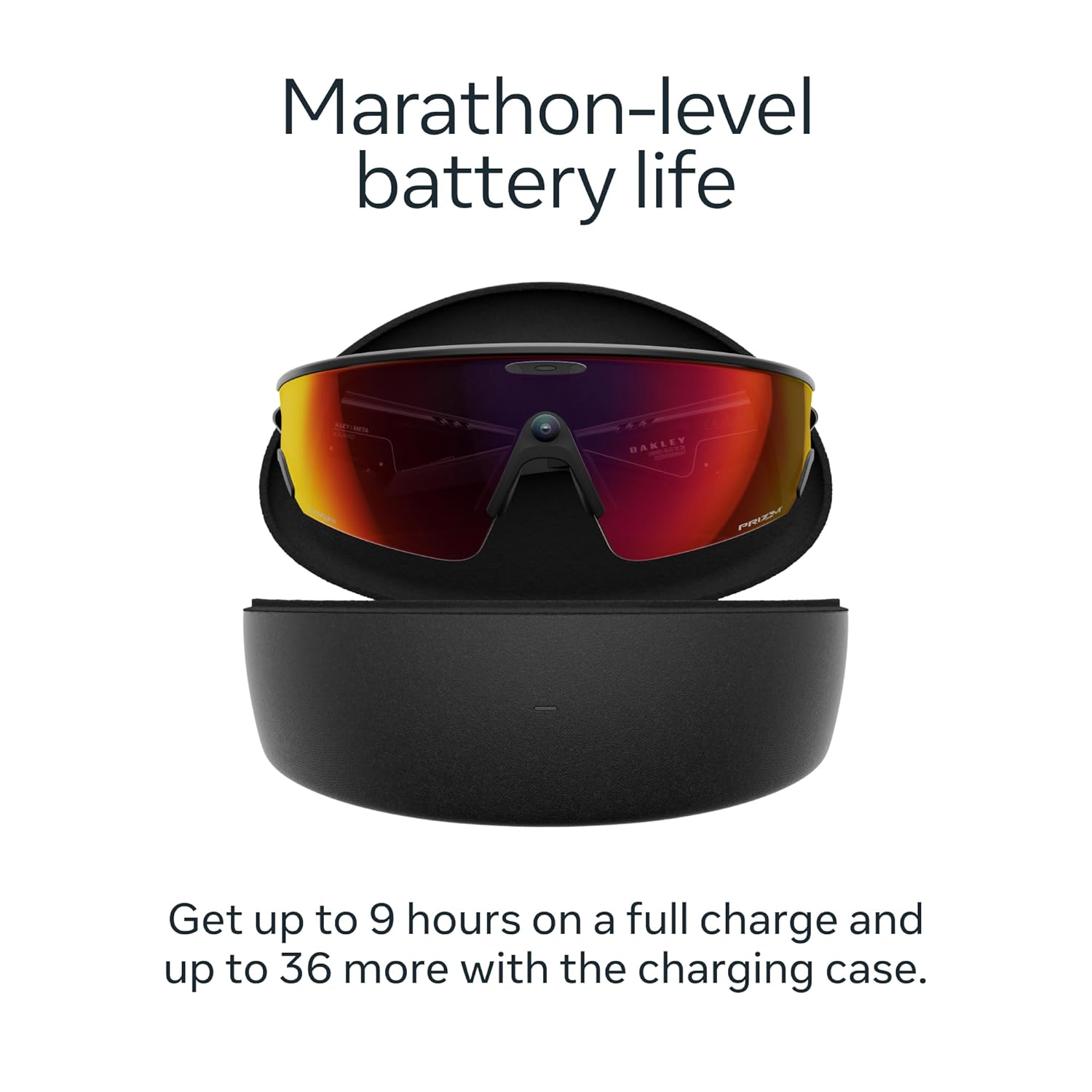 Meta Oakley Vanguard, Black | Smart AI Glasses for Men, Women — Camera, Audio, Video Recording — Prizm™ Transitions® Ember Lenses — Sunglasses