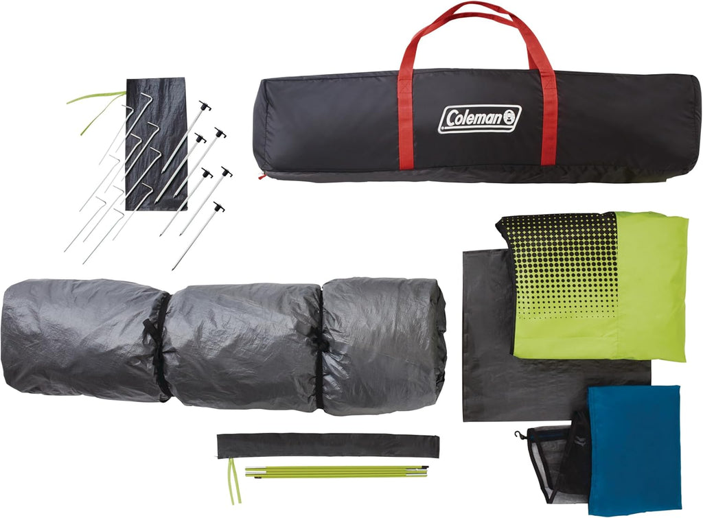 Coleman 4/6/8/10 Person Instant Camping Tent with 1-Minute Setup, Large Family Tent with Pre-Attached Poles, Air Vent, & Carry Bag, Sets Up in About 60 Seconds