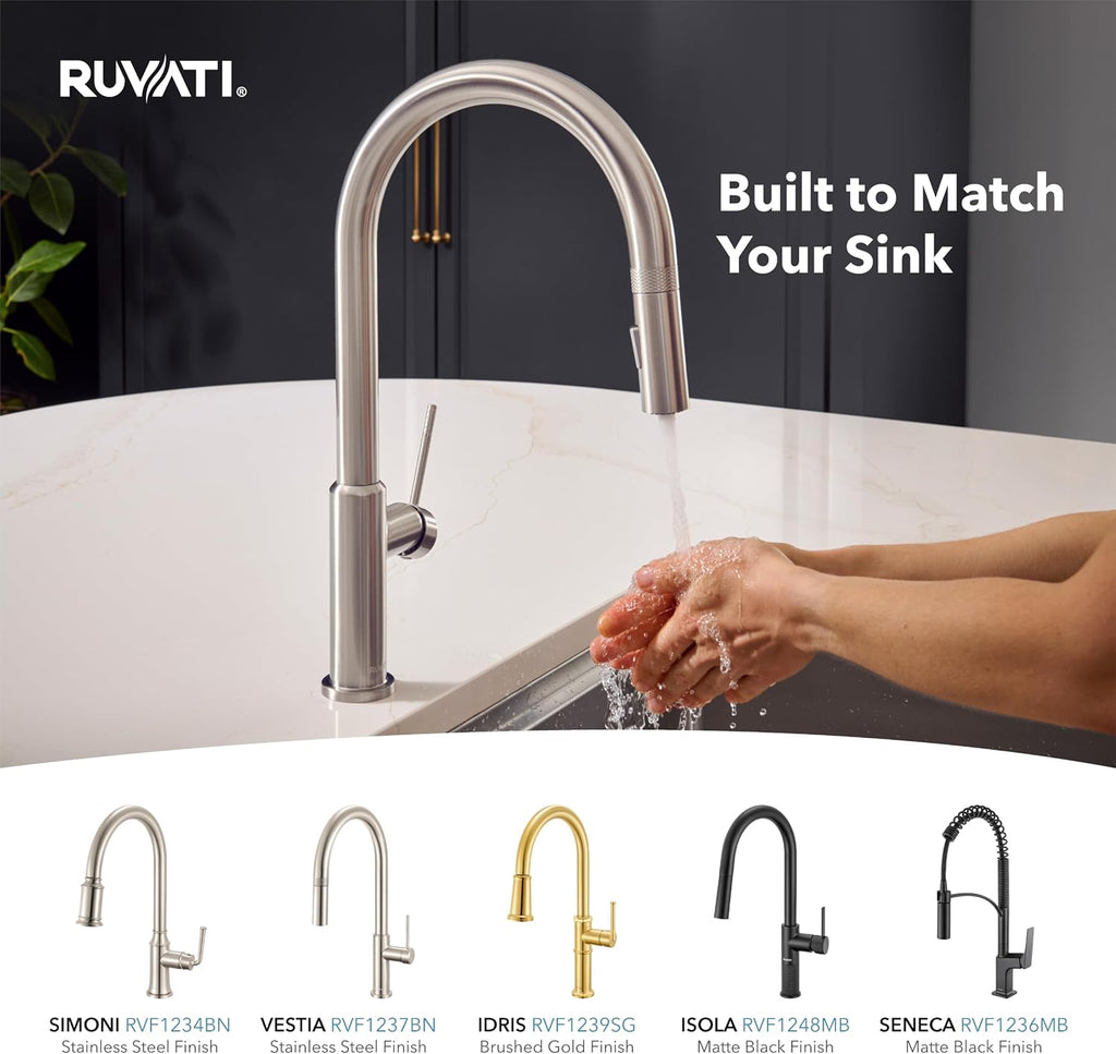 Ruvati 30-inch Workstation Ledge 50/50 Double Bowl Undermount 16 Gauge Stainless Steel Kitchen Sink - RVH8345