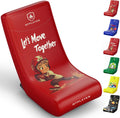GTPLAYER Gaming Floor Rocking Chair – Rocker Floor Game Chair with Angle Limiter, Stylish Patterned Design, Comfortable Video Game Seat, Red Football Pattern
