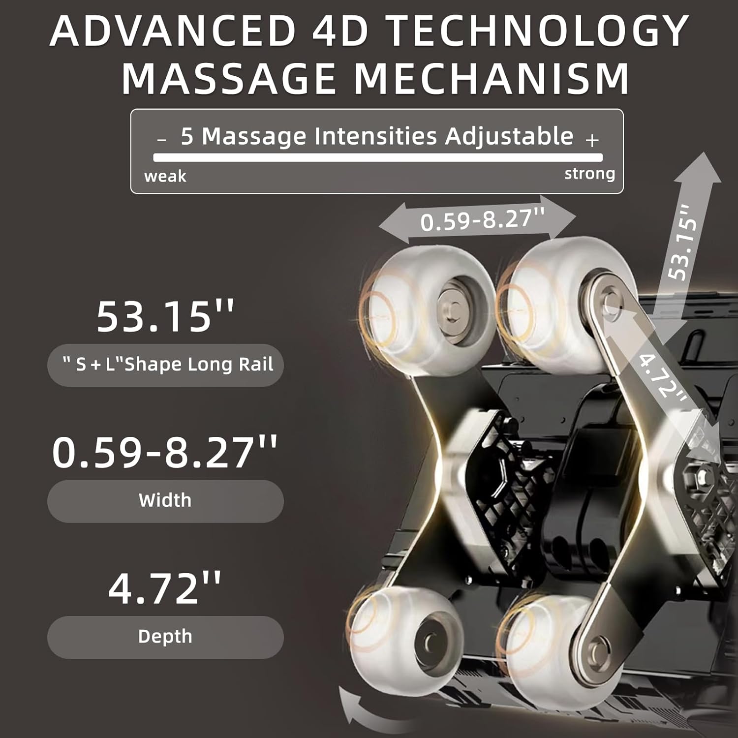 MassaMAX 4D Full Body Massage Chair for Daily Comfort Upgrade-Yoga Stretch, AI Voice Control, 55" SL Track, Zero Gravity, Extendable Footrest, 15 Modes, Foot Rollers, Waist & Calves Heating with Cover