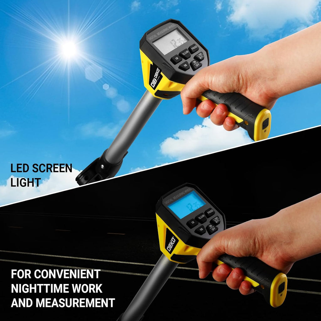 Measuring Wheel: DEKOPRO 6 Inch Digital Measuring Wheels, 4V Measure Wheel in Feet, 99,999Ft/ 99,999M Wheel Measurement Roller with Bag
