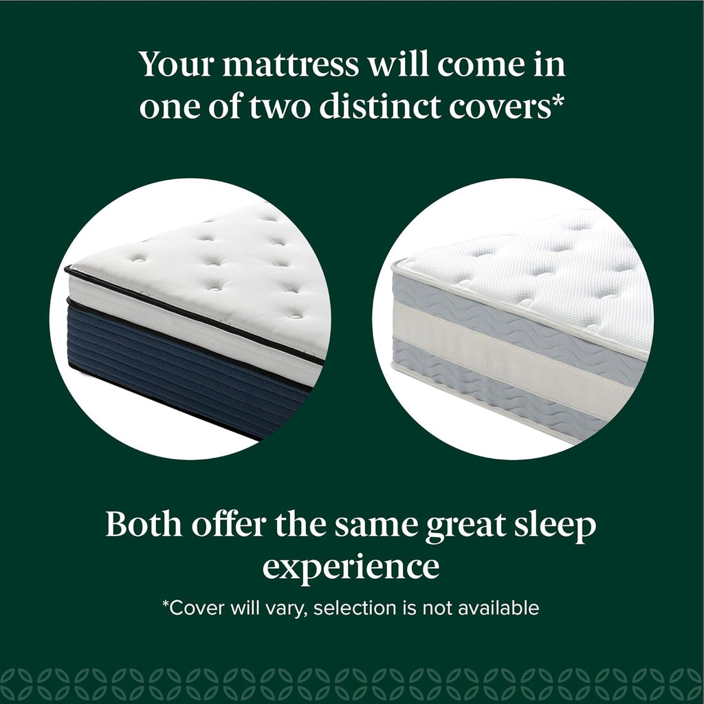 Zinus 12 Inch Comfort Support Hybrid Mattress [New Version], Queen, Fiberglass Free, Medium Plush, Motion Isolation, Certified Safe Foams & Fabric, Mattress in A Box