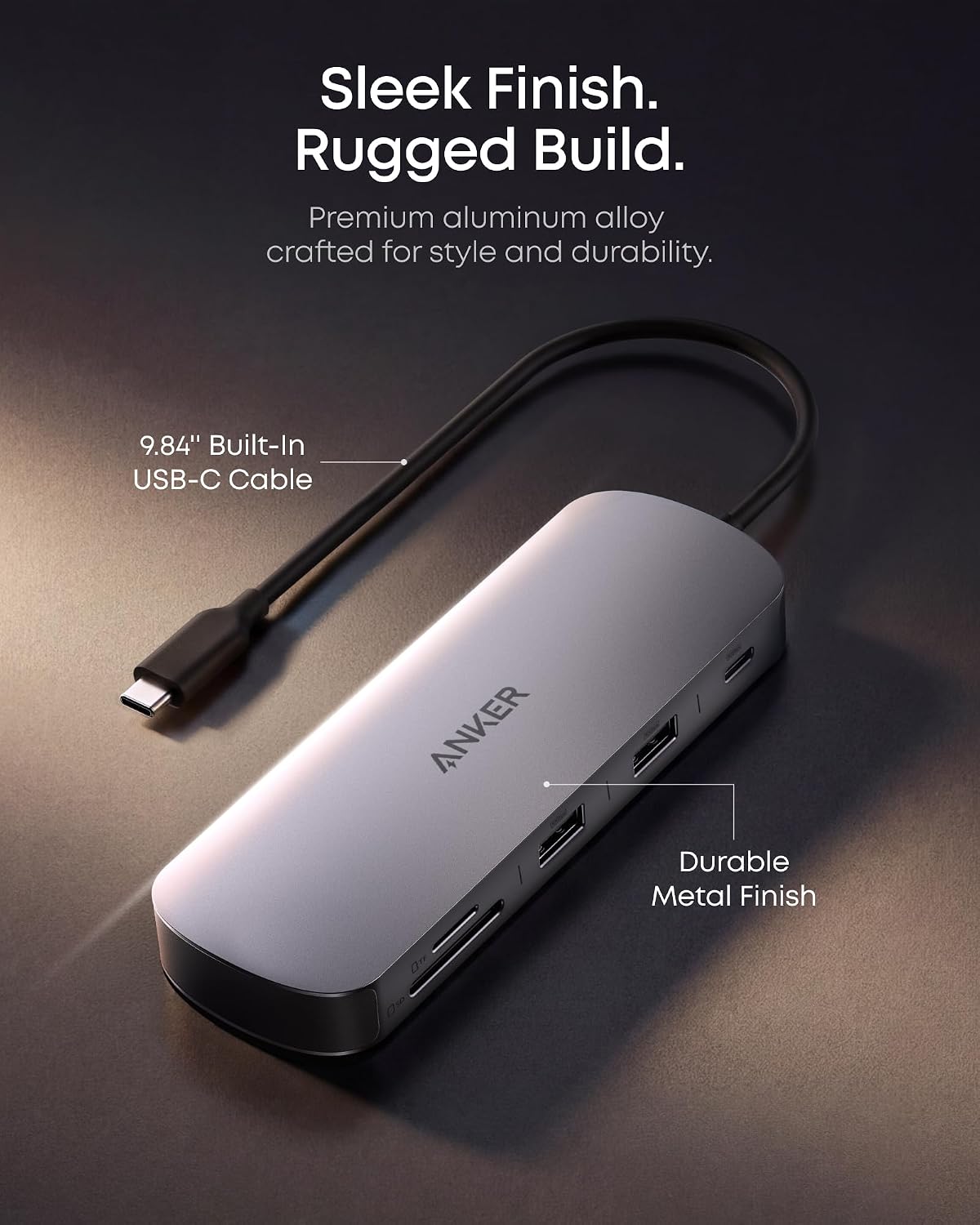 Anker Nano Laptop Docking Station Dual Monitor, 8-in-1 USB C Dock with 4K@60Hz HDMI, 10Gbps 1 USB-C, 2 USB-A, 85W PD, SD/TF Card Reader, for Dell,Lenovo, HP, and Windows Laptops (Charger Not Included)