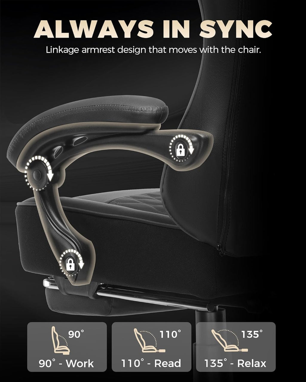 GTPLAYER Gaming Chair, 𝐁𝐢𝐠 𝐚𝐧𝐝 𝐓𝐚𝐥𝐥 Gaming Chair for Adults, 𝐖𝐢𝐝𝐞 𝐒𝐞𝐚𝐭 Computer Game Chairs with 𝐓𝐡𝐢𝐜𝐤 𝐏𝐨𝐜𝐤𝐞𝐭 𝐒𝐩𝐫𝐢𝐧𝐠 𝐂𝐮𝐬𝐡𝐢𝐨𝐧 & Footrest, 𝟑𝟓𝟎 𝐥𝐛𝐬, Black