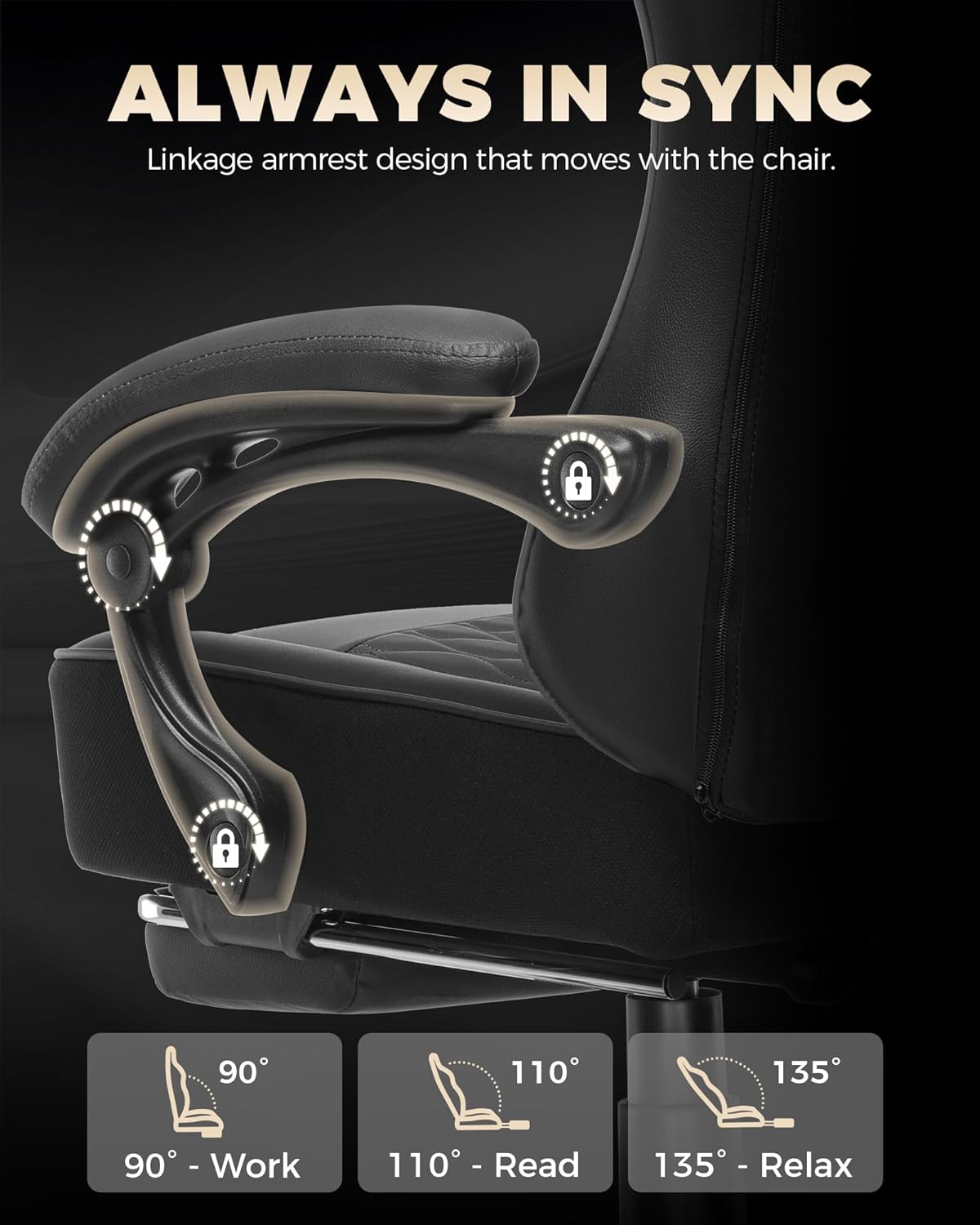 GTPLAYER Gaming Chair, 𝐁𝐢𝐠 𝐚𝐧𝐝 𝐓𝐚𝐥𝐥 Gaming Chair for Adults, 𝐖𝐢𝐝𝐞 𝐒𝐞𝐚𝐭 Computer Game Chairs with 𝐓𝐡𝐢𝐜𝐤 𝐏𝐨𝐜𝐤𝐞𝐭 𝐒𝐩𝐫𝐢𝐧𝐠 𝐂𝐮𝐬𝐡𝐢𝐨𝐧 & Footrest, 𝟑𝟓𝟎 𝐥𝐛𝐬, Black