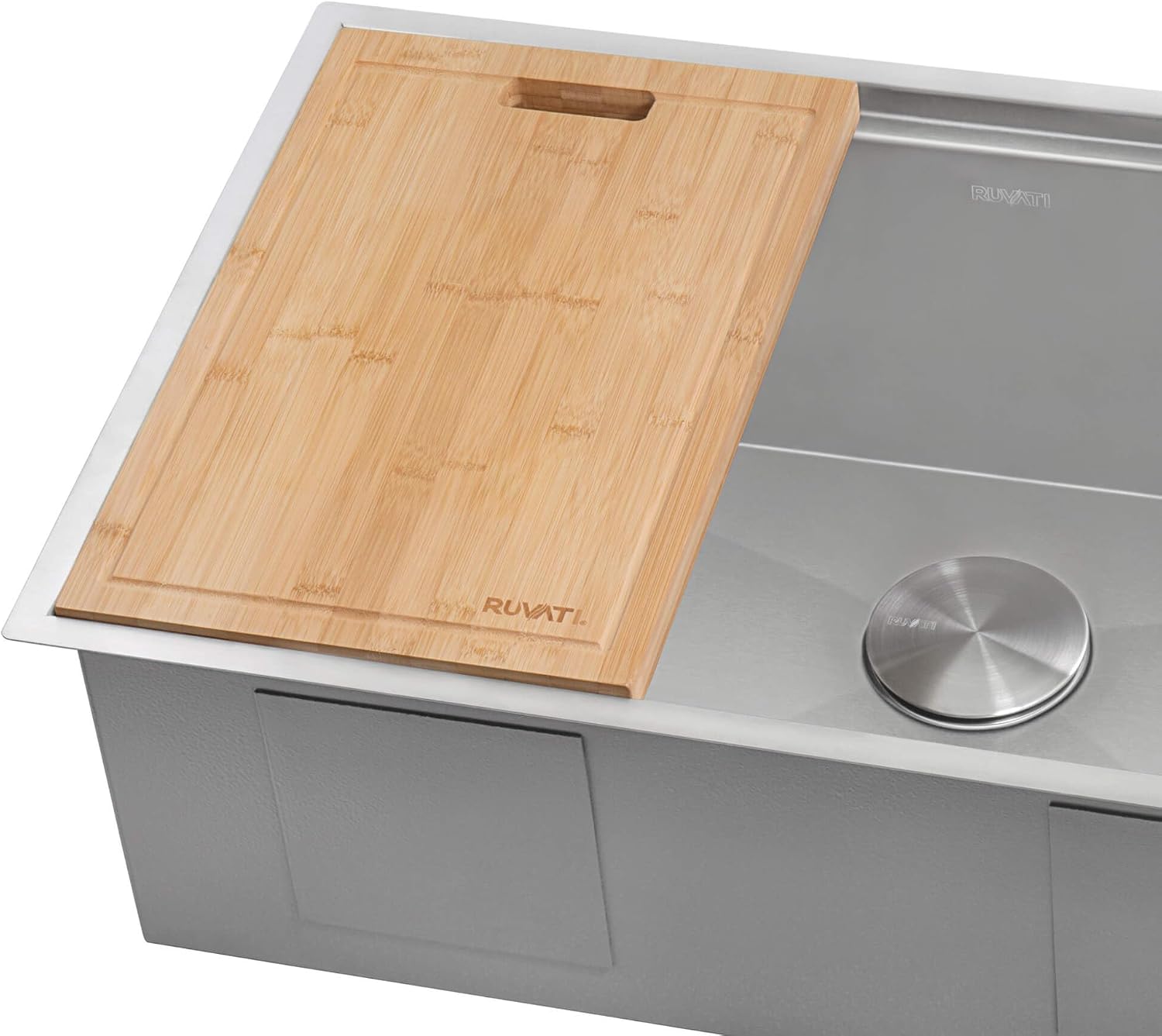 Ruvati 17.25 x 11 inch Bamboo Cutting Board for Ruvati Workstation Sinks - RVA1217BAM