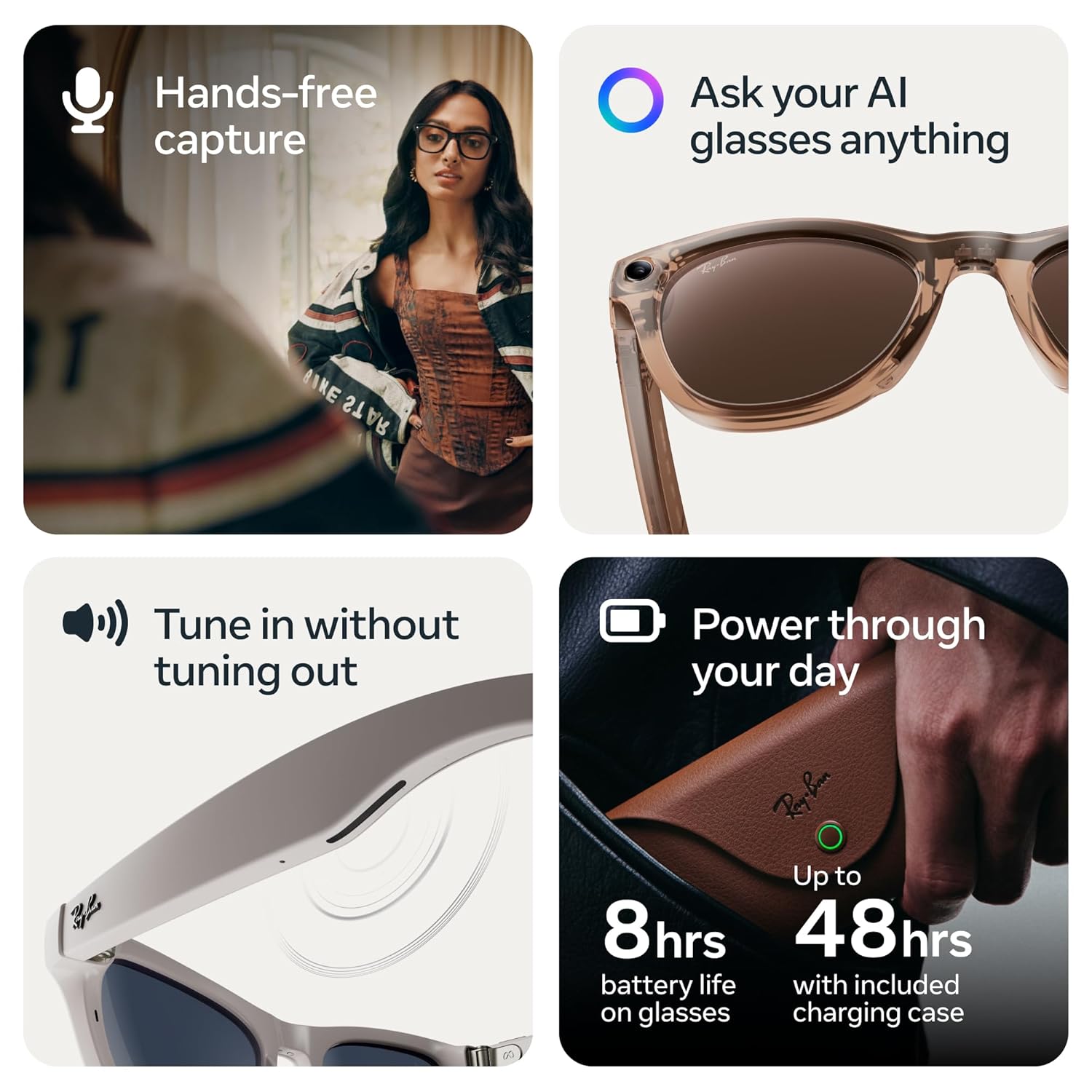 Ray-Ban Meta (Gen 2), Skyler, Shiny Transparent Peach | Smart AI Glasses for Men, Women — 2x Battery Life — 3K Ultra HD — 12 MP Camera, Audio, Video Recording — Transitions® Brown Lenses — Sunglasses