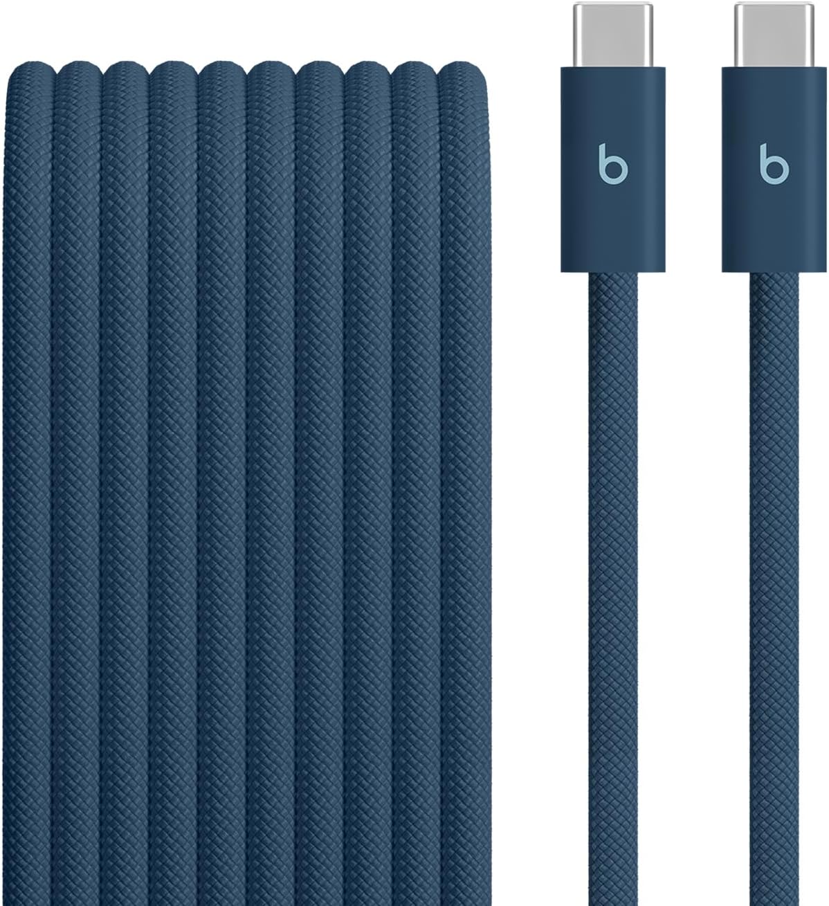 Beats 240W USB-C to USB-C Braided Cable, Fast Charging, Durable/Tangle Free, Compatible with Apple and Android Devices (3 m/10 ft) – Nitro Navy