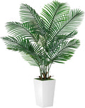 VIVATREES Palm Tree 5FT Artificial, 60in Tall Faux Palm Tree with 15.7 White Planter, Fake Potted Tree for Indoor & Outdoor Home Office Decor
