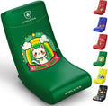 GTPLAYER Gaming Floor Rocking Chair – Rocker Floor Game Chair with Angle Limiter, Stylish Patterned Design, Comfortable Video Game Seat, Green Cat Pattern