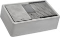 Ruvati 33-inch Matte Gray Farmhouse Granite Composite Quartz Workstation Apron-front Kitchen Sink - RVG1533GR