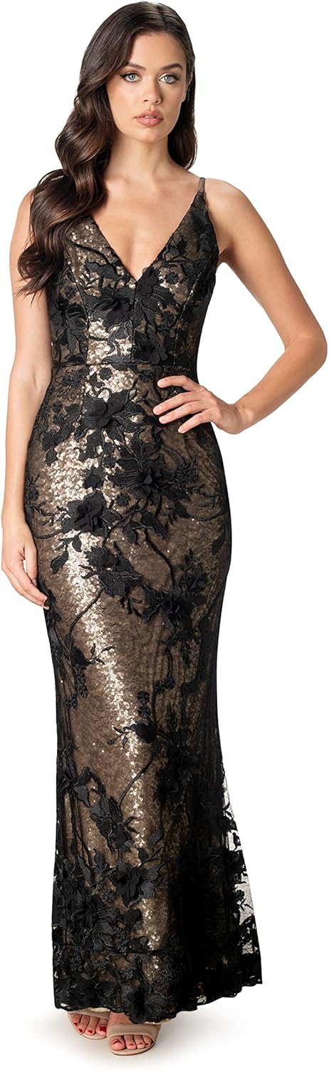 Dress The Population Women's Sharon Bodycon Maxi Dress
