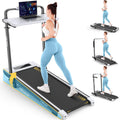 FUNMILY Walking Pad Treadmill with Incline, Foldable Treadmills for Home Office, Portable Walking Pad 300lbs Capacity, Remote Control, Led Touch Screen, 2s Folding Treadmill