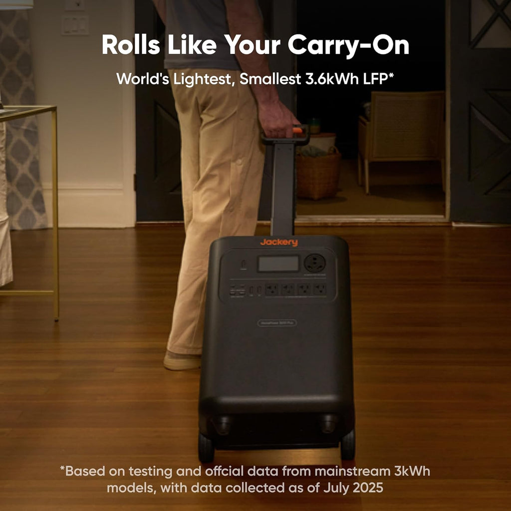 Jackery HomePower 3600 Plus Portable Power Station, 3600W AC Output, 3584Wh LFP Solar Generator, Expandable up to 21kWh, Essential Home Backup for Home Use, Emergencies, RV (Solar Panel Optional)