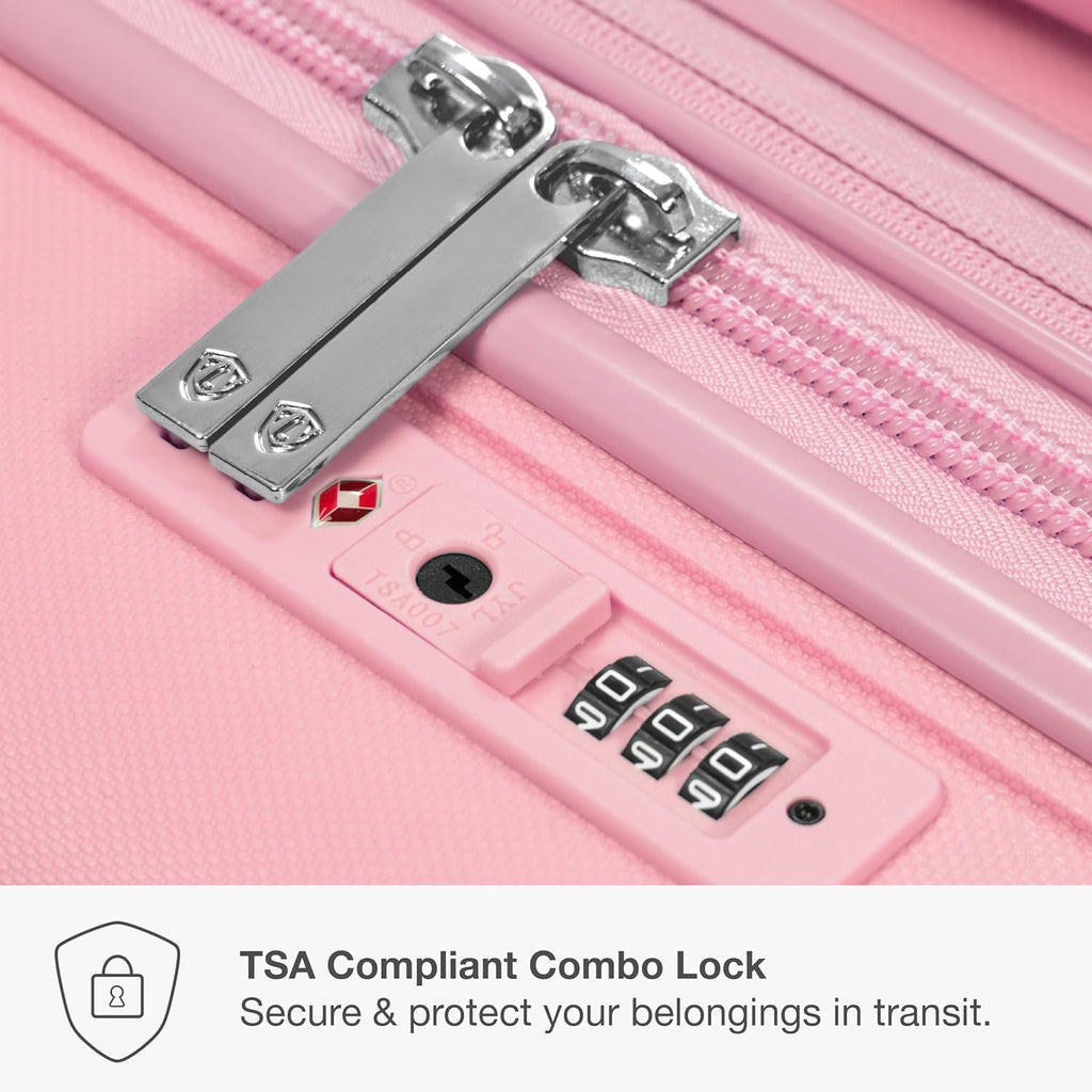 Traveler's Choice Pagosa Hardshell Expandable Luggage with Spinner Wheels, Pink, 27-Inch Medium
