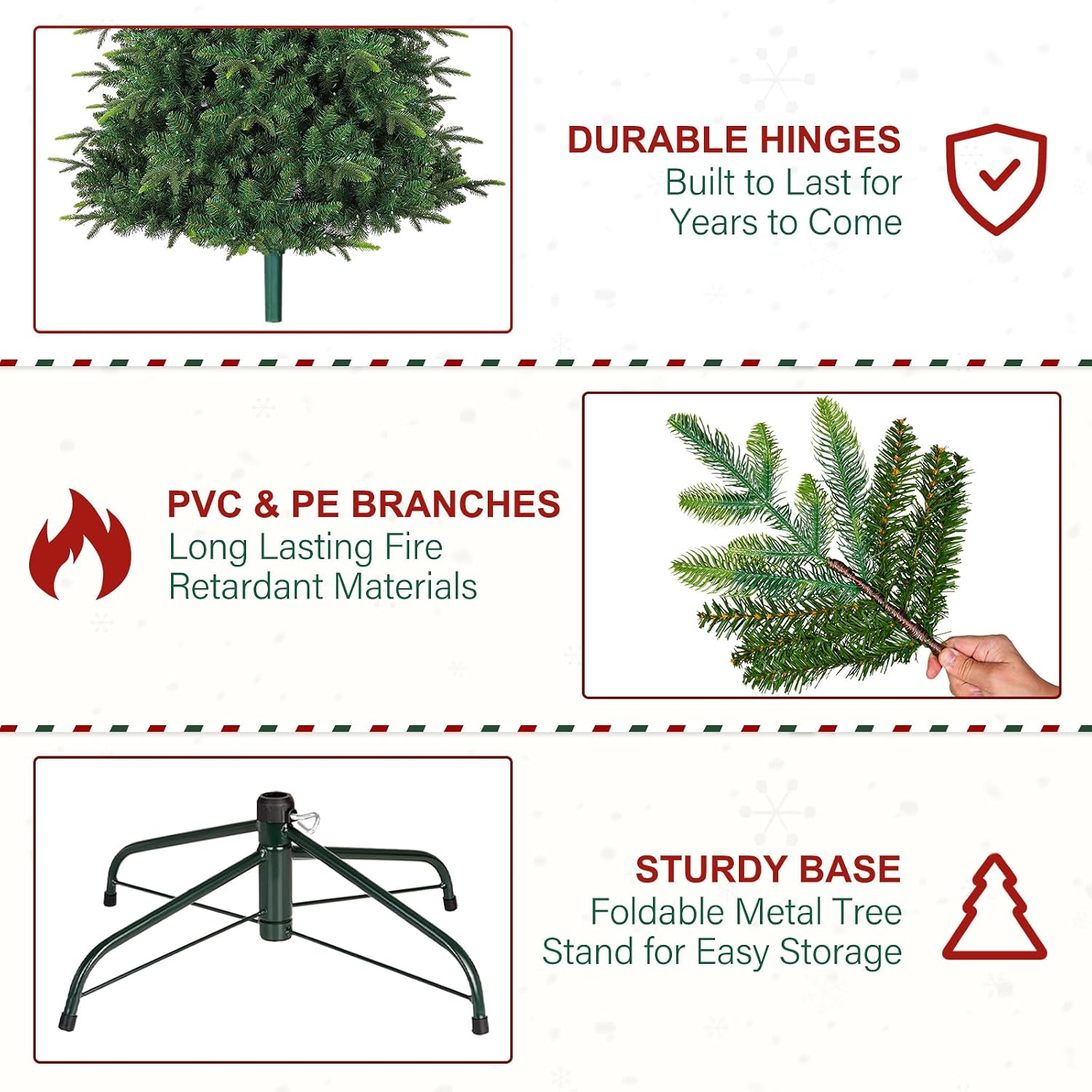 7.5 ft Lighted Artificial Christmas Tree with Remote Control, 450 Multicolor RGB Lights, Artificial Hinged Christmas Tree with 1948 PE&PVC Branch Tips for Home, Decor, 15 Modes