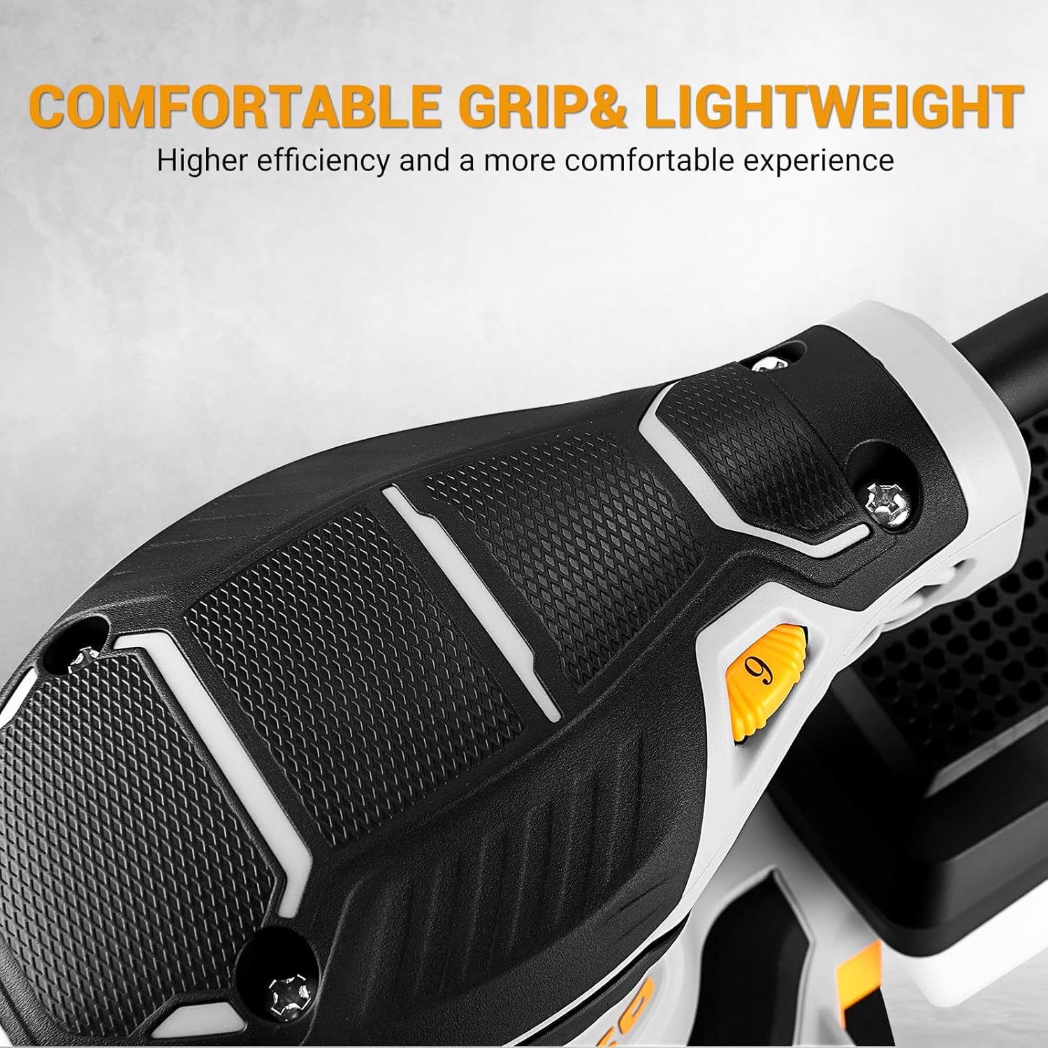 Orbital Sander Corded Hand Sander: DEKOPRO 5" Random Orbital Sander with Dust Box, 6 Various Speeds Electric Palm Sander with Dust Box, 16Pcs Sandpapers for Woodworking & Sanding-Yellow