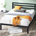ZINUS Mia Metal Platform Bed Frame with Headboard, Wood Slat Support, No Box Spring Needed, Easy Assembly, Queen