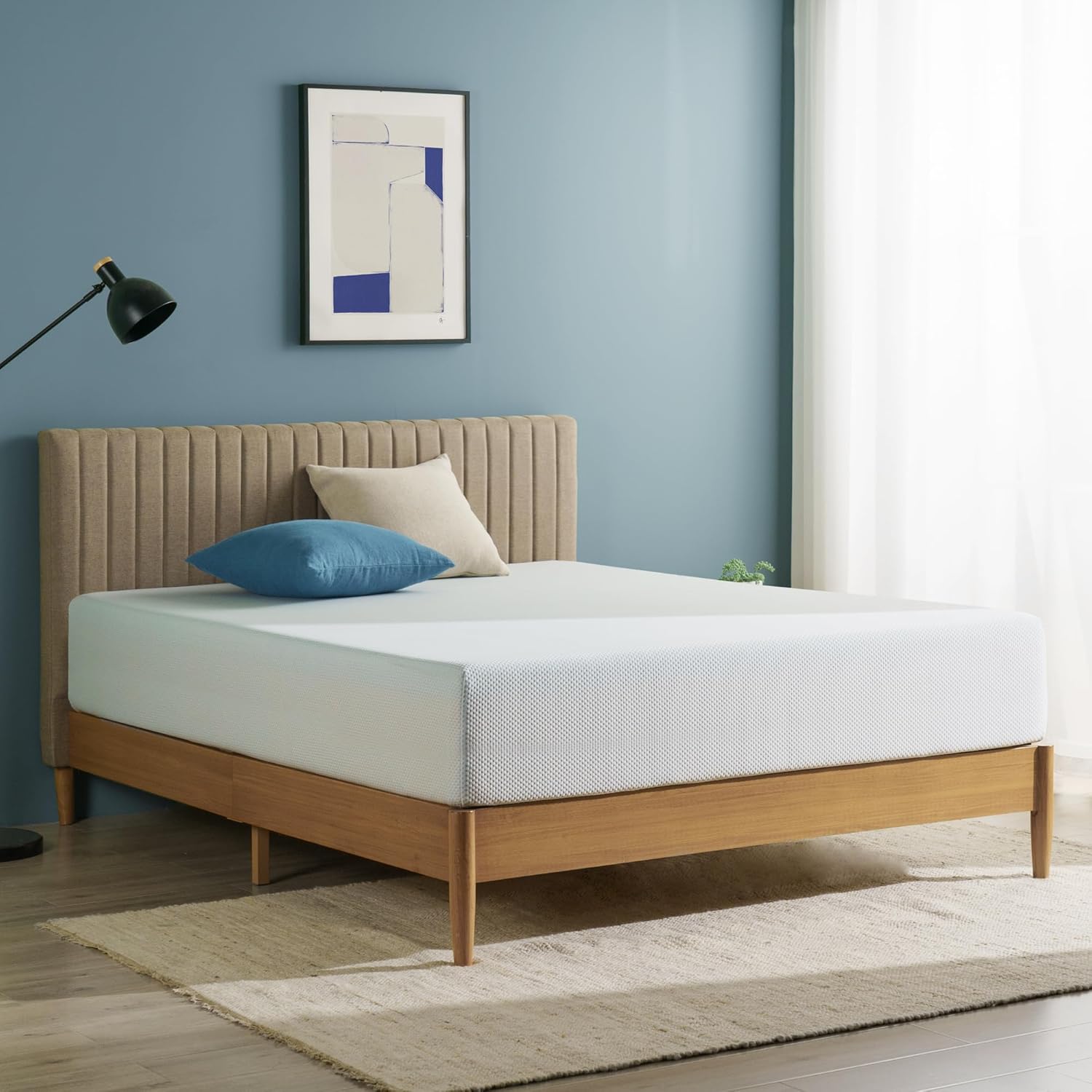 Zinus 12 Inch Green Tea Cooling Memory Foam Mattress [New Version], King, Fiberglass Free, Medium Firmness, Cooling Gel Foam, Certified Safe Foams & Fabric, Mattress in A Box