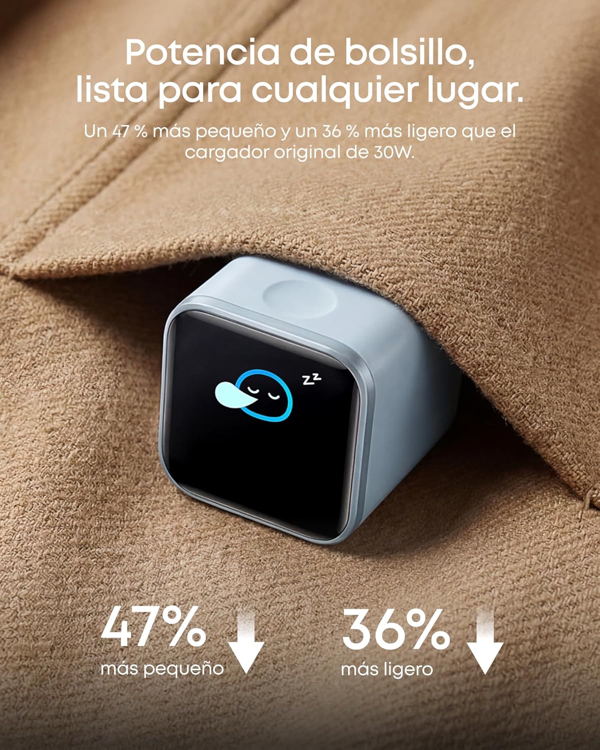 Anker Smart Display Charger, Anker Nano USB C Charger Block, 45W Max GaN Phone Charger,180° Foldable Plug,Smart Recognition,Built-in Care Mode,for iPhone17/16/15(Non-Battery,One USB-C Port,No Cable)