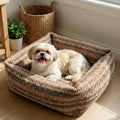 WESTERN HOME WH Dog Bed for Small Medium Dogs - Washable Small Dog Bed, High Back Support Pet Sofa with Sides, Soft Pet Beds with Anti Slip Bottom, 25inch, Brown